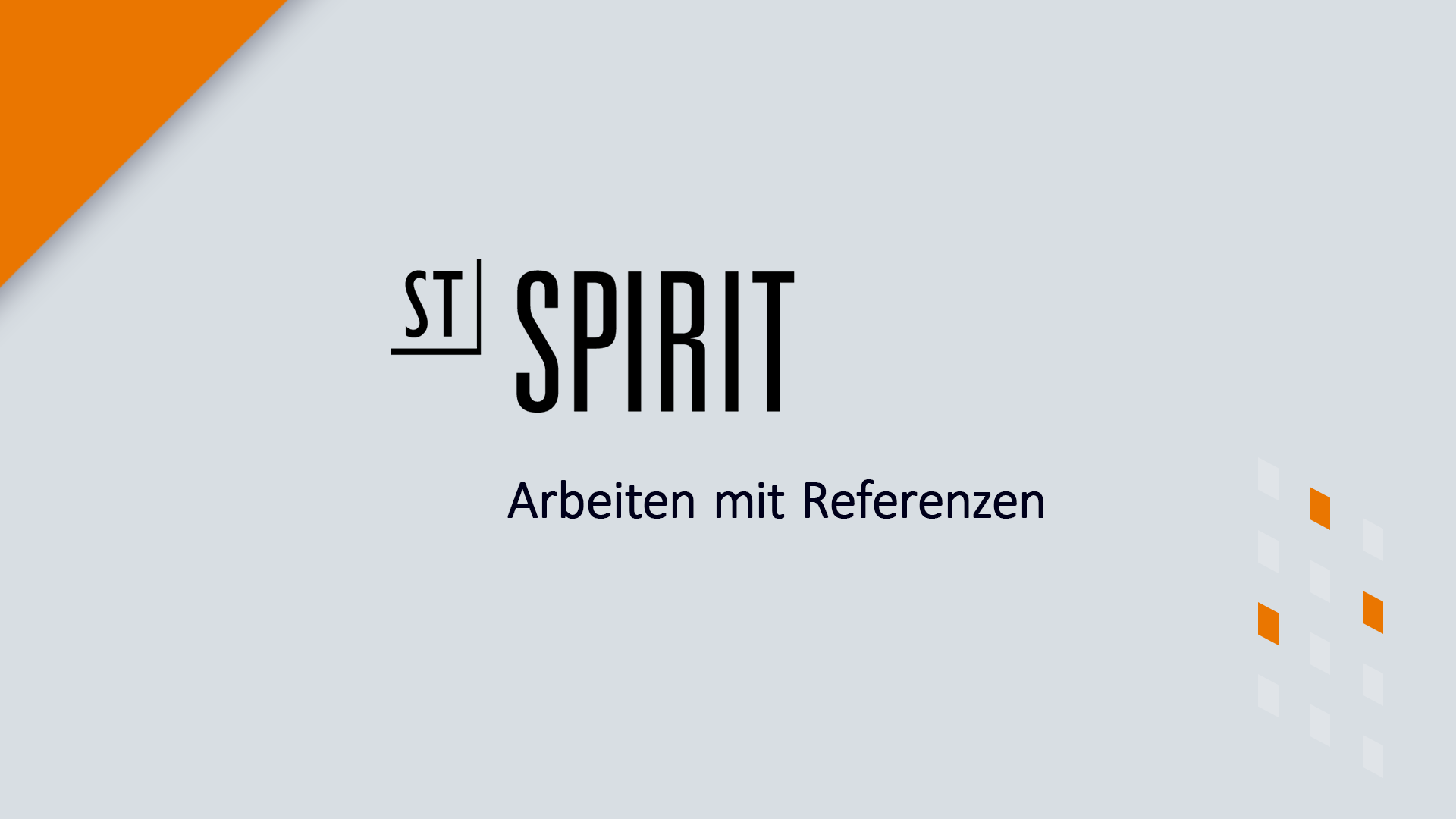 Arbeiten mit Referenzen in SPIRIT